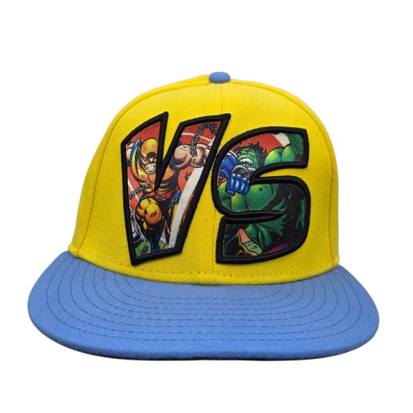 New Era Other - Marvel Comics Wolverine vs Hulk VS New‎ Era 59FIFTY Fitted Hat Yellow Blue 7 1/2